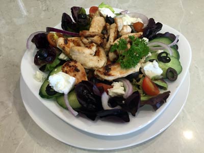 Greek Salad with Lemon and Herb Chicken