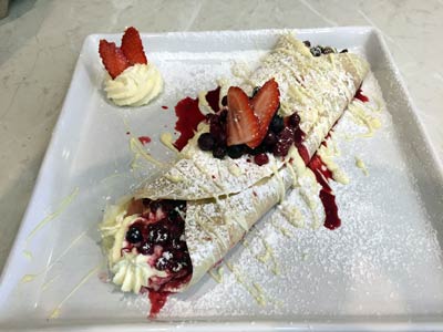 Strawberry crepe